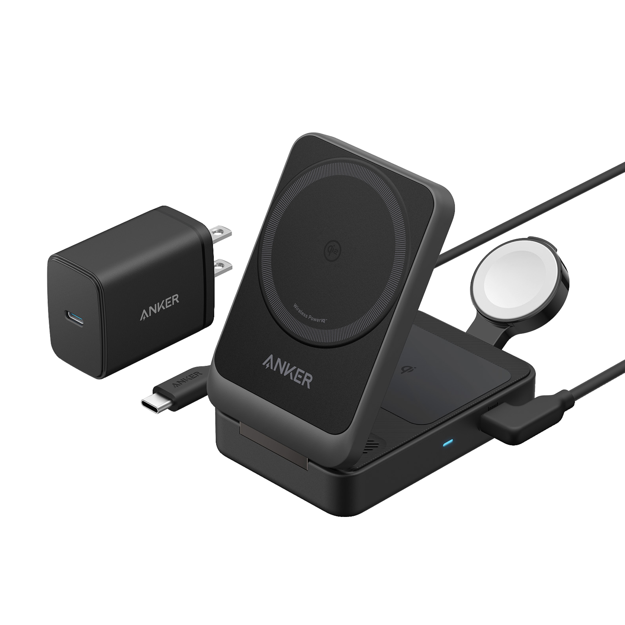 Anker MagGo Wireless Charging Station (15W, Foldable 3-in-1) Anker MagGo Wireless Charging Station (15W, Foldable 3-in-1)